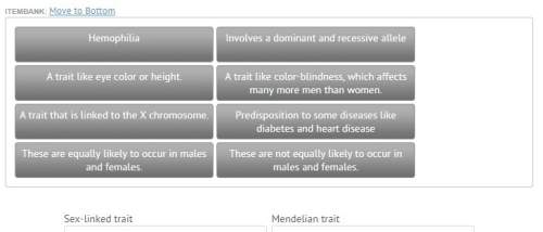 Below are statements that describe either traits that follow the typical pattern of mendelian inheri