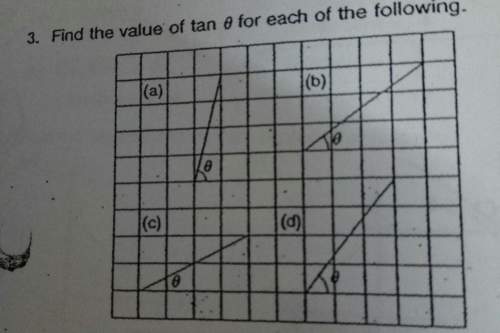 Find the value of tan 0 for each of the following