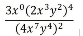 Simplify the following exponential expression. show your work step by step and list the properties o