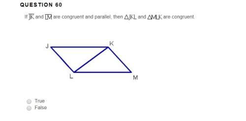 If jk and lm are congruent and parallel, then jkl and mlk are congruent.