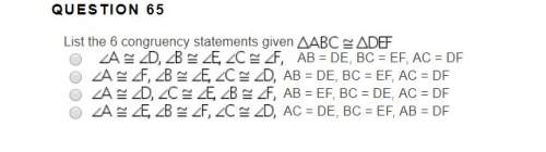 List the 6 congruency statements given abc = def