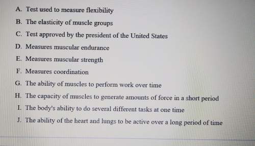 1presidential fitness test2 muscular endurance3 muscular strength4 cardiovascular endurance5 flexibi