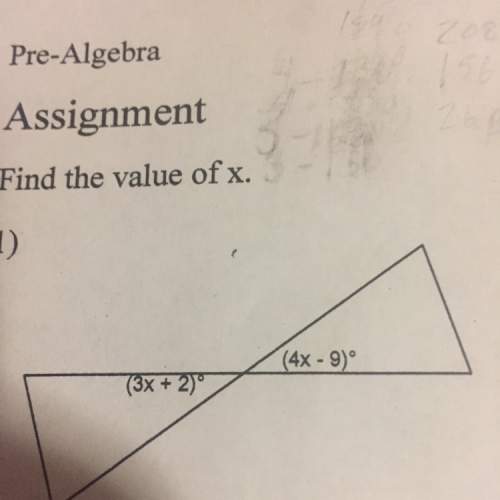 This question is hard for me to answer can you me. the question is find the value of x.