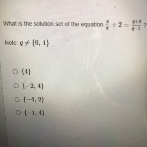 What is the solution set of the equation 8/q+2= q+4/q-1?