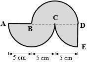 Ineed to know in 1 ! for the figures below, assume they are made of semicircles, quarter circles an