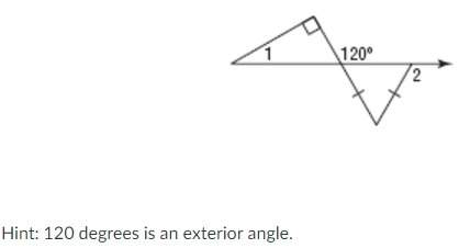 What is the measure of angle 1 and 2? enter your answer as a number.
