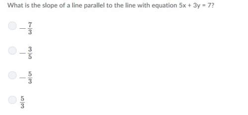 What is the slope of a line parallel to the line with equation 5x + 3y = 7?