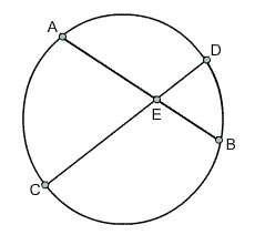 In the diagram below, ae = 4, eb = 3, and de = 2. find ce.