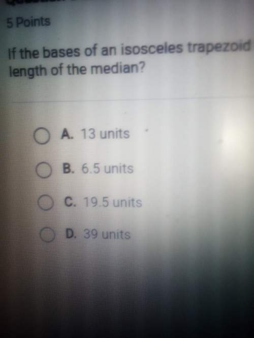 If the bases of an isosceles trapezoid have lengths of 13 and 26 what is the length of the median