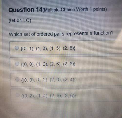 Which set of ordered pairs represents a function