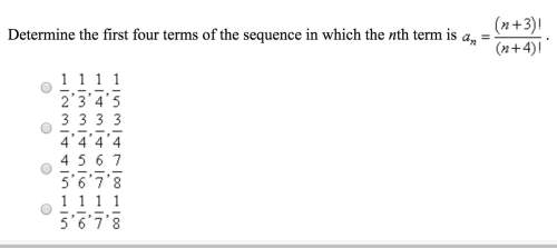 Determine the first four terms of the sequence in which the nth term