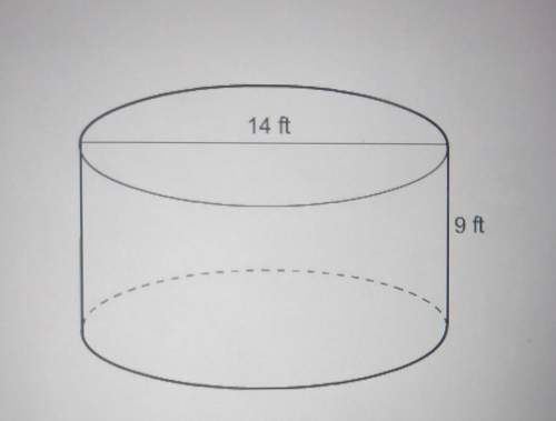 What is the surface area of the cylinder? 14ft length 9ft heighta.) 126πft²b.) 273πft²c.) 224πft²d.