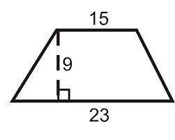 The formula for the area a of a trapezoid is a=1/2(b1+b2)h, where b1 and b2 represents the lengths o
