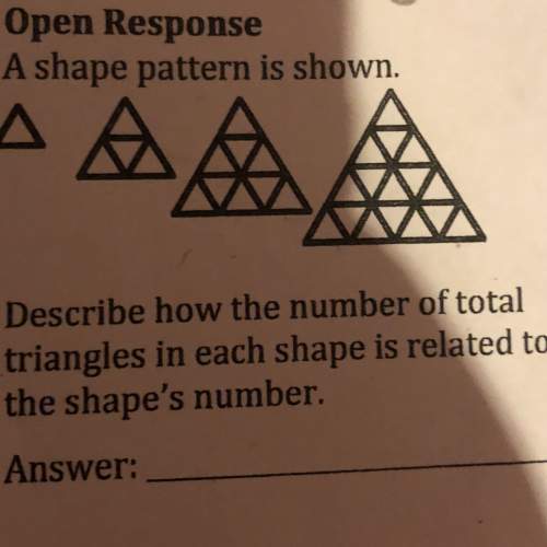 Describe how the number of total triangles in each shape is related to the shape’s number.