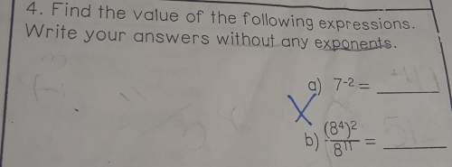 Find the value of the following expression. write your answers without any exponents.