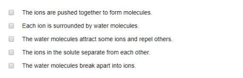 Which actions are part of the dissolution process of an ionic solute in water? (more than one)