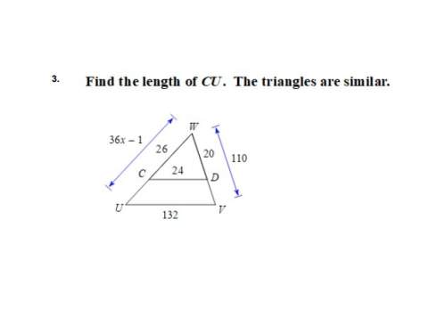 Find the length of cu. the triangles are similar.