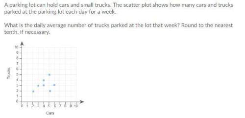 Aparking lot can hold cars and small trucks. the scatter plot shows how many cars and trucks parked