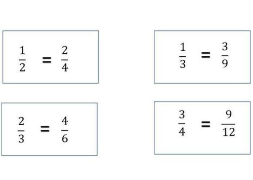 Click on the picture to look at some equivalent fractions. look at them closely. can you see a relat