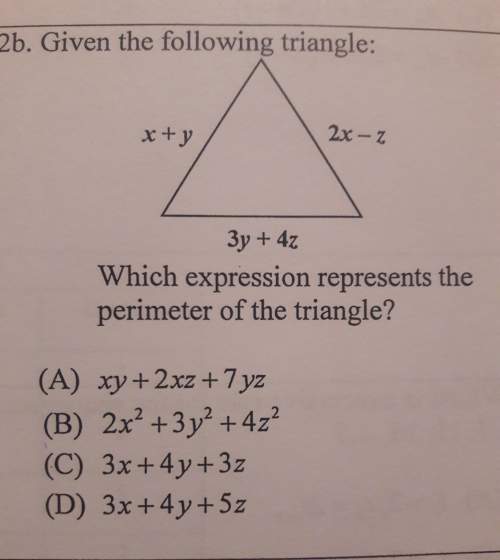 Which expression represents the perimeter of the triangle?