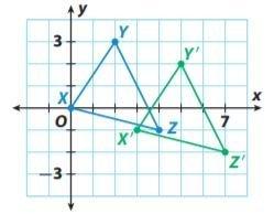 Which algebraic rule describes the transformation? a) (x, y) → (x + 1, y − 3) b) (x, y) → (x + 3,