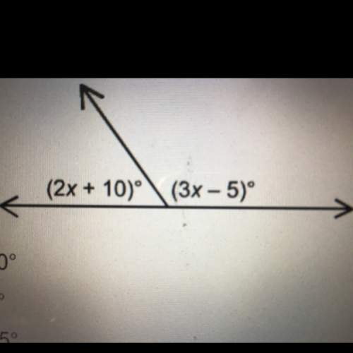 What are the measurements of the two angles in the figure below? a. 80* and 100* b. 85* and 95* c.