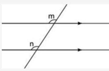 Apair of parallel lines is cut by a transversal as shown below: a pair of parallel lines is cut by