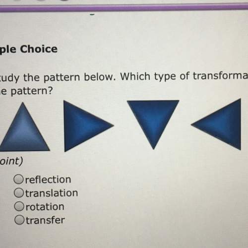 Study the pattern above. which type of transformation is displayed within the pattern? a) reflecti
