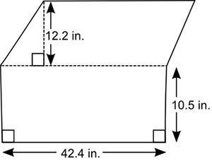 The figure shown has a parallelogram on top and a rectangle below it: a figure has a rectangular po