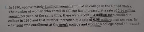 In 1980, approximately 6 million women were enrolled in college in the united states. the number of