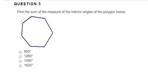 Find the sum of the measure of the interior angles of the polygon below. 900° 1260° 1080° 1620°
