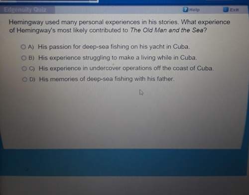 Hemingway used many personal experienes in his storie. what experience if hemingway's most likely co