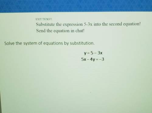 Substitue the expression 5-3x into the second equation