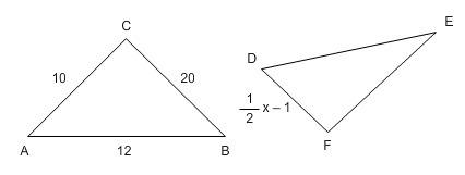 Question 1 triangle abc is congruent to triangle def. find the value of x. 30 22 11 20