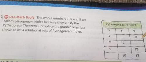What would th blanks be for the pythagorean triples be?