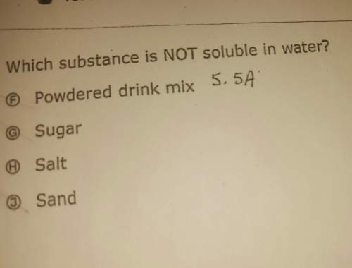 Which subatance is not soluble in water