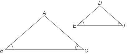 50 points which theorem or postulate proves that △abc and △def are similar? select from the drop-d