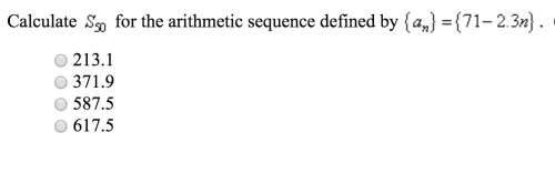 Calculate s50 for the arithmetic sequence defined by