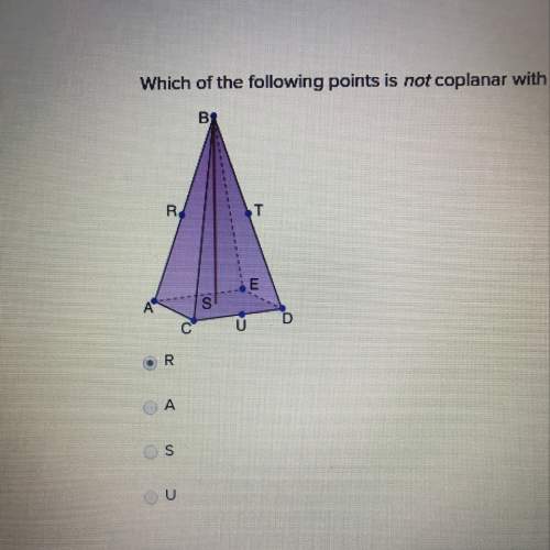 Which of the following points is not coplanar with points c,d and e?
