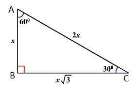 Which of the following are true statements about a 30-60-90 triangle?