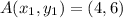 A(x_{1},y_{1})=(4,6)