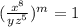 (\frac{x^{8}}{yz^{5}})^m=1