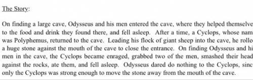 Why does odysseus wander into the cyclops cave in the first place?