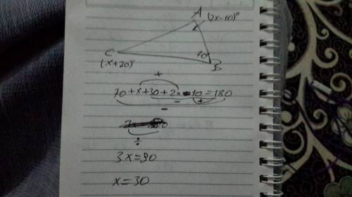 What is the measure of angle a in the triangle?     m∠a= °