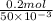 \frac{0.2 mol}{50 \times 10^{-3}}
