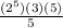 \frac{(2^5)(3)(5)}{5}