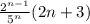 \frac{2^{n-1}}{5^n}(2n+3)