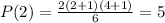 P(2)=\frac{2(2+1)(4+1)}{6}=5