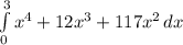 \int\limits^3_0 {x^4+12x^3+117x^2} \, dx