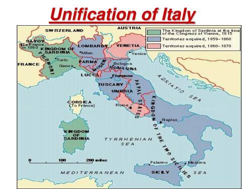 In the 19th century the unification of italy and the unification of germany resulted in?  a) upsetti